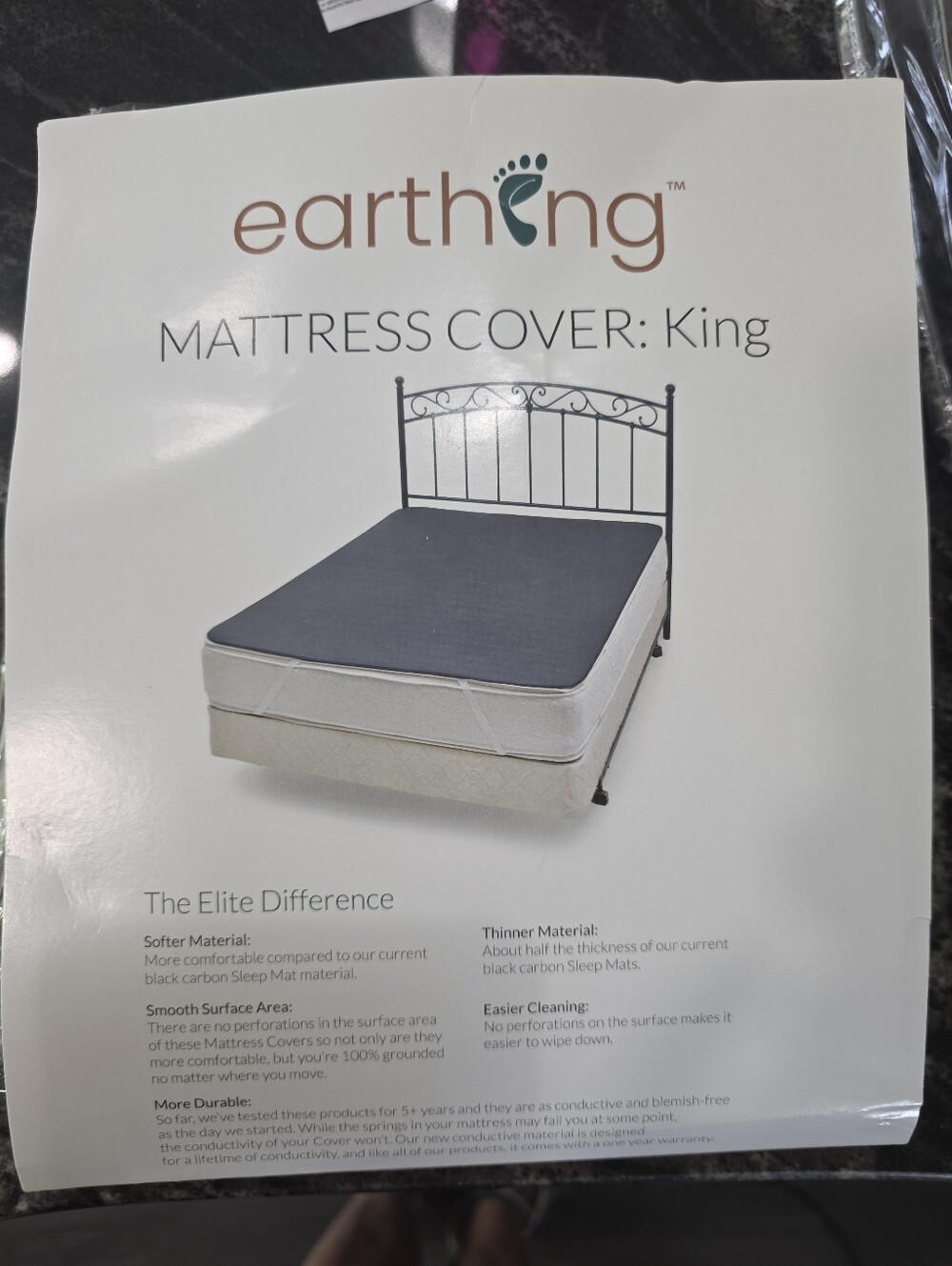Earth: King Mattress Cover Earthing Cover